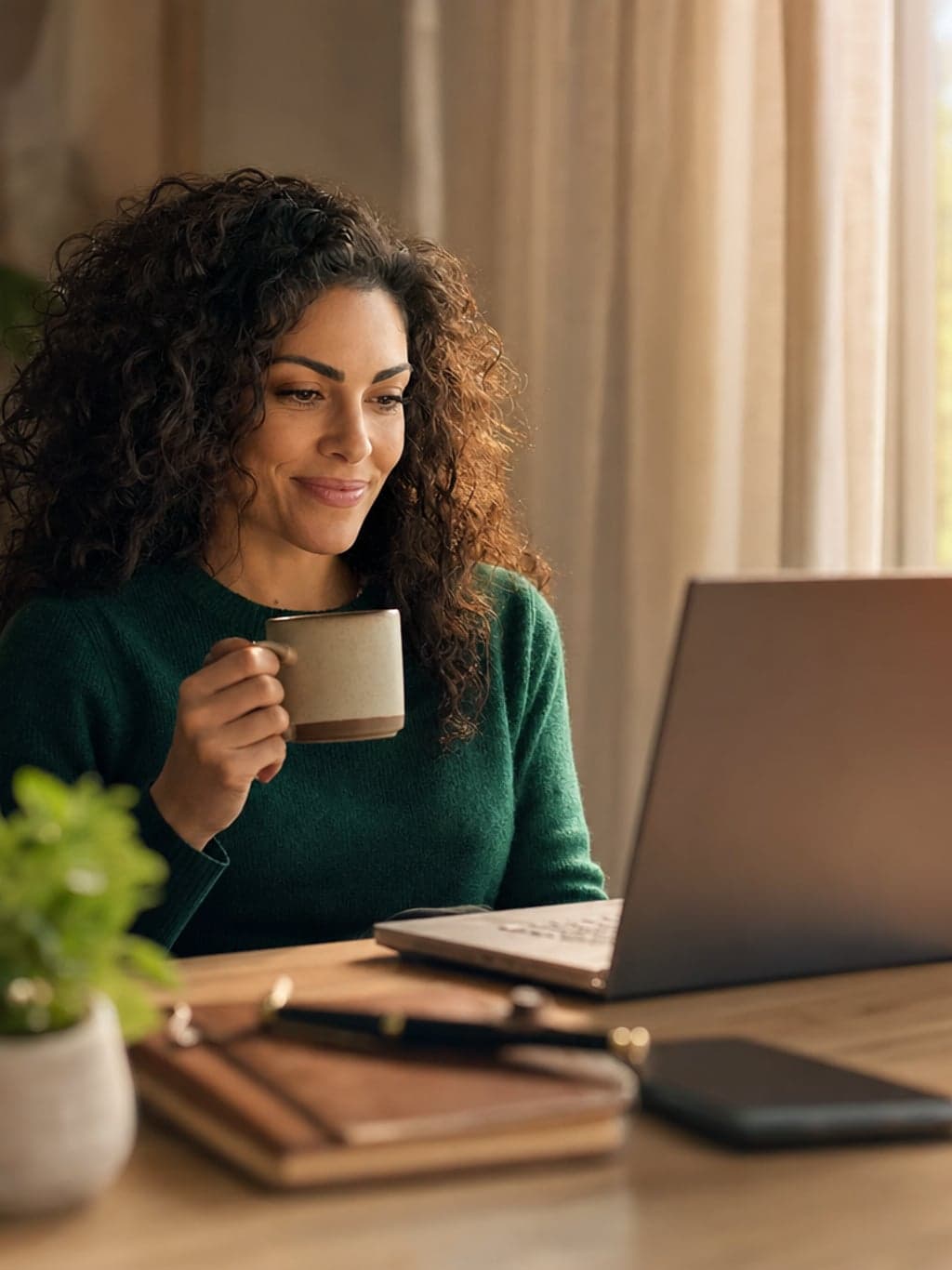 Affiliate reviewing earnings on a laptop