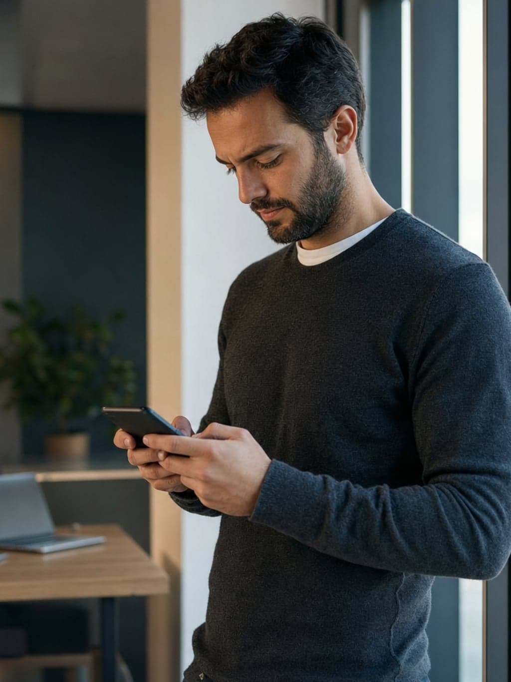 Partner sharing a referral link from their phone